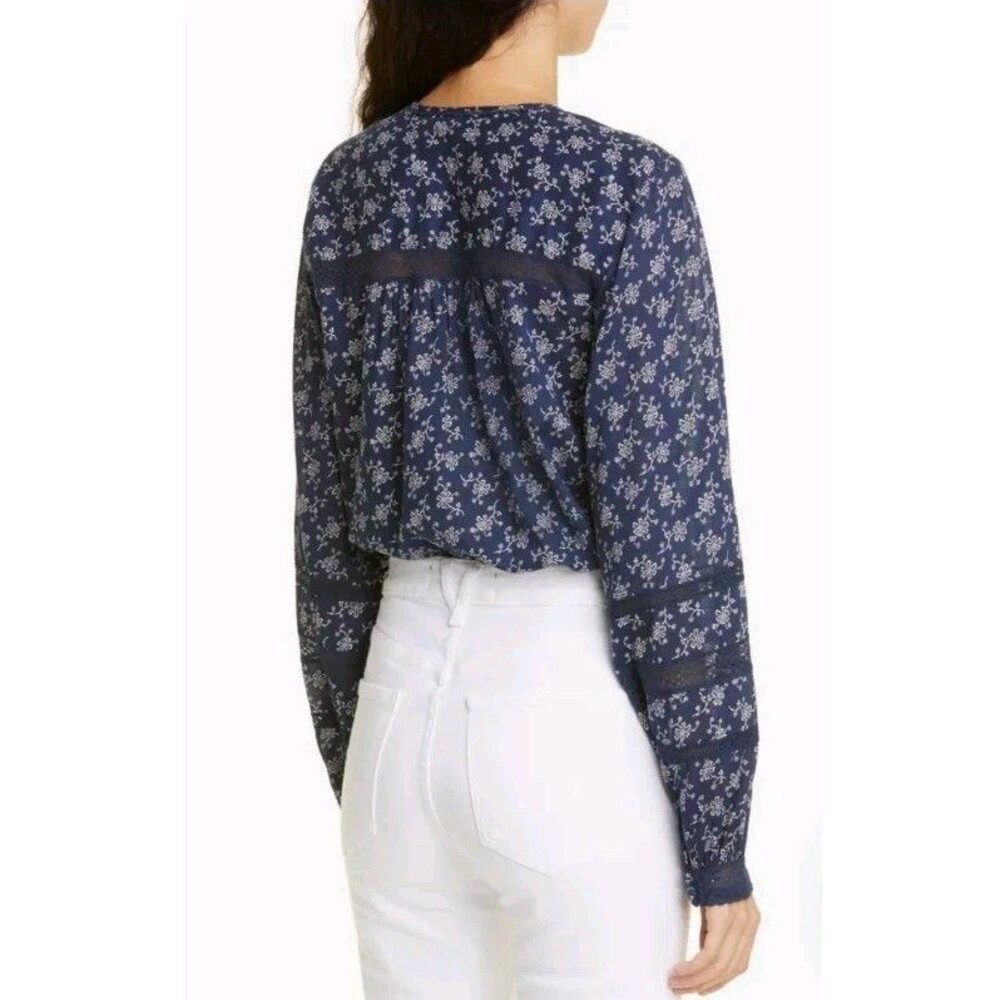 Veronica Beard Kent Floral blouse embroidered sz 10 - Picture 2 of 8